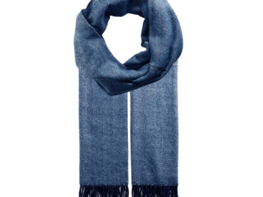 Schal Fischgrät mit Fransen – hochwertige Kopfbedeckung von Fiebig bei Hut Factory Schweiz