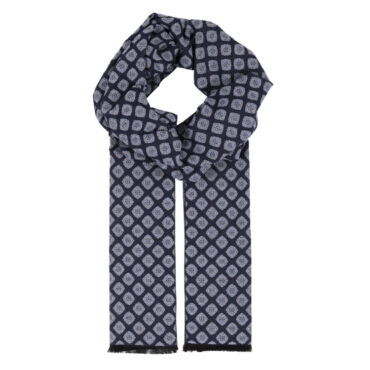 Schal Viscose gemustert mit kurzen Fransen – hochwertige Kopfbedeckung von Fiebig bei Hut Factory Schweiz