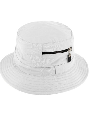 Fischerhut uni mit Reißverschluss Tasche wasserabweisend – hochwertige Kopfbedeckung von Fiebig bei Hut Factory Schweiz