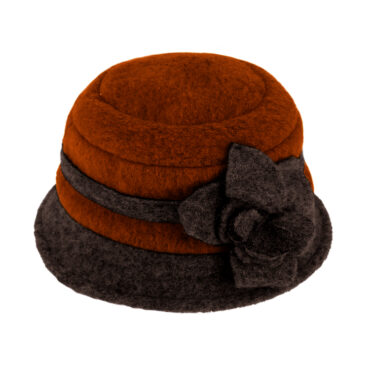 Stoffhut Glocke Wolle zweifarbig – hochwertige Kopfbedeckung von Fiebig bei Hut Factory Schweiz
