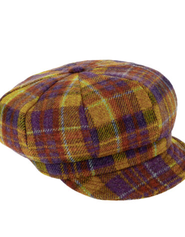 Ballonkappe Shetlandwolle kariert – hochwertige Kopfbedeckung von Fiebig bei Hut Factory Schweiz