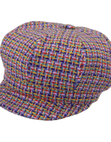 Ballonkappe Harris Tweed mehrfarbiges Geflecht – hochwertige Kopfbedeckung von Fiebig bei Hut Factory Schweiz