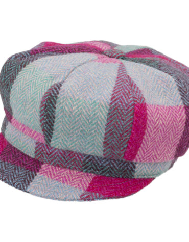 Balllonkappe Harris Tweed buntes Karo Fischgrät – hochwertige Kopfbedeckung von Fiebig bei Hut Factory Schweiz