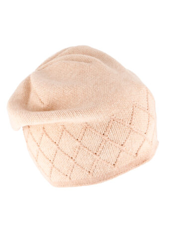 Beanie Viskose Melange Rautenmuster – hochwertige Kopfbedeckung von Fiebig bei Hut Factory Schweiz