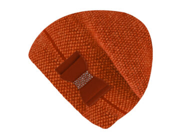 Strickmütze Wolle melange mit Schleife – hochwertige Kopfbedeckung von Fiebig bei Hut Factory Schweiz