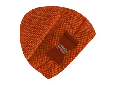 Strickmütze Wolle melange mit Schleife – hochwertige Kopfbedeckung von Fiebig bei Hut Factory Schweiz