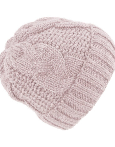 Strickmütze Zopfstrick mit Umschlag melange – hochwertige Kopfbedeckung von Fiebig bei Hut Factory Schweiz