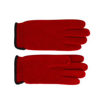 Wollhandschuhe Uni mit Lederkante & Wollsiegel – hochwertige Kopfbedeckung von Fiebig bei Hut Factory Schweiz