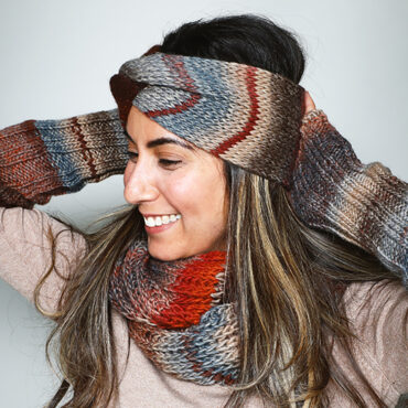 Strickarmstulpen melange mit Daumenloch – hochwertige Kopfbedeckung von Fiebig bei Hut Factory Schweiz