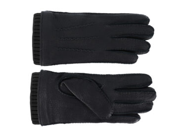 Handschuhe Leder mit schwarzem Strickbündchen – hochwertige Kopfbedeckung von Fiebig bei Hut Factory Schweiz
