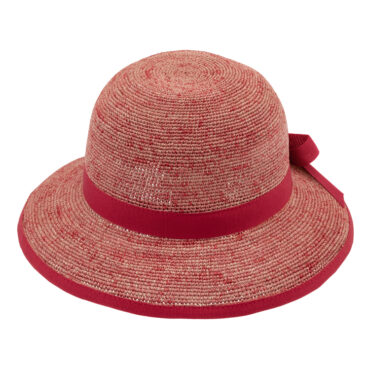 Strohhut Glocke Raffia sehr fein mit Ripsband und Einfass – hochwertige Kopfbedeckung von Fiebig bei Hut Factory Schweiz