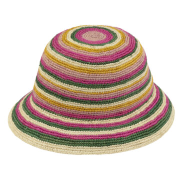 Strohhut Glocke Raffia gestreift – hochwertige Kopfbedeckung von Fiebig bei Hut Factory Schweiz