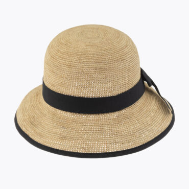 Strohhut Glocke Raffia Crochet mit Einfass – hochwertige Kopfbedeckung von Fiebig bei Hut Factory Schweiz