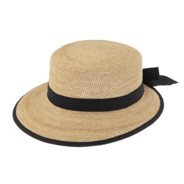 Strohhut Schute Raffia Crochet mit Band und Einfass – hochwertige Kopfbedeckung von Fiebig bei Hut Factory Schweiz