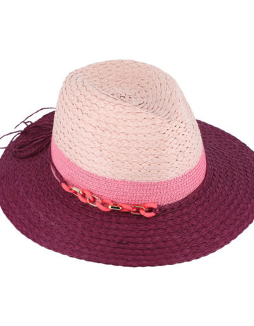 Papierhut Traveller dreifarbig mit Kettendekor – hochwertige Kopfbedeckung von Fiebig bei Hut Factory Schweiz