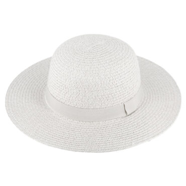 Papierhut Glocke melange gleichfarbiges Ripsband – hochwertige Kopfbedeckung von Fiebig bei Hut Factory Schweiz