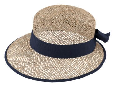 Strohhut Schute Seegras Ripsband und Einfass – hochwertige Kopfbedeckung von Fiebig bei Hut Factory Schweiz