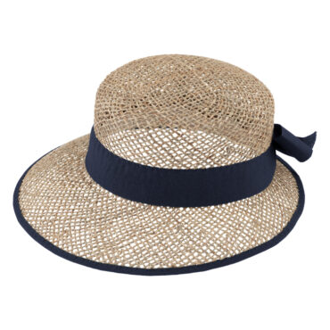 Strohhut Schute Seegras Ripsband und Einfass – hochwertige Kopfbedeckung von Fiebig bei Hut Factory Schweiz