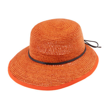 Strohhut Schute Raffia Crochet mit Band und Einfass – hochwertige Kopfbedeckung von Fiebig bei Hut Factory Schweiz