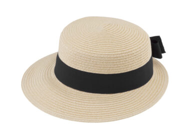 Papierhut Schute uni breites Ripsband mit Schleife – hochwertige Kopfbedeckung von Fiebig bei Hut Factory Schweiz