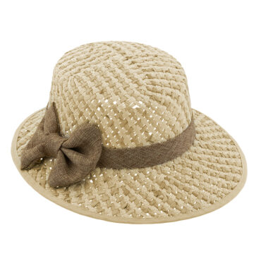 Papier Kappe 2farbig melange mit Schleife seitlich – hochwertige Kopfbedeckung von Fiebig bei Hut Factory Schweiz