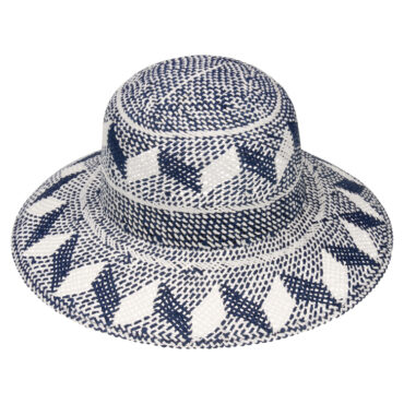 Papierhut Glocke zweifarbig gemustert – hochwertige Kopfbedeckung von Fiebig bei Hut Factory Schweiz