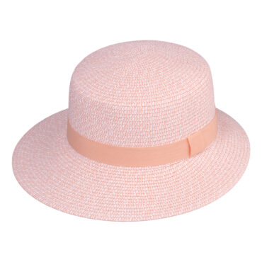 Papierhut Schute melange mit passendem Band – hochwertige Kopfbedeckung von Fiebig bei Hut Factory Schweiz