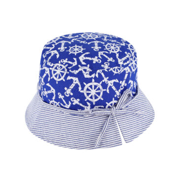 Fischerhut Ankermuster mit Schleife – hochwertige Kopfbedeckung von Fiebig bei Hut Factory Schweiz