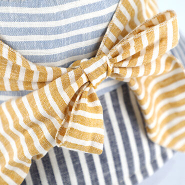 Fischerhut Leinen Patchwork gestreift mit Schleife – hochwertige Kopfbedeckung von Fiebig bei Hut Factory Schweiz