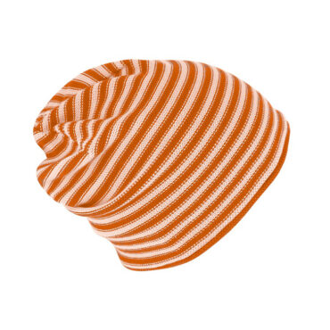 Strickmütze Beanie Baumwolle gestreift mit Rollrand GOTS – hochwertige Kopfbedeckung von Fiebig bei Hut Factory Schweiz