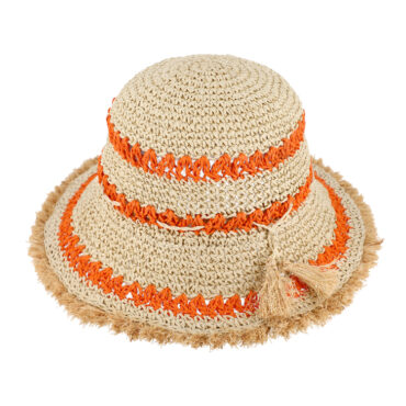 Papier Strohhut Glocke zweifarbig Strohrand – hochwertige Kopfbedeckung von Fiebig bei Hut Factory Schweiz