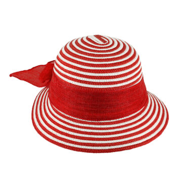 Papier Strohhut Schute gestreift Schleife uni – hochwertige Kopfbedeckung von Fiebig bei Hut Factory Schweiz