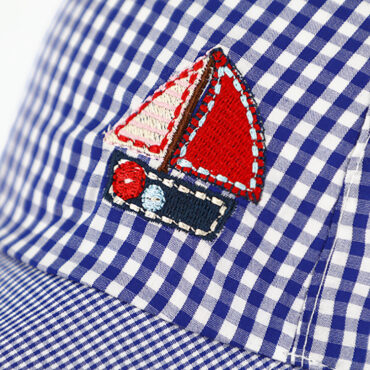 Stoffkappe 6-Panel kariert mit Nackenschutz und Band – hochwertige Kopfbedeckung von Fiebig bei Hut Factory Schweiz