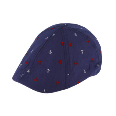 Flatcap 6-Panel mit Ankerprint – hochwertige Kopfbedeckung von Fiebig bei Hut Factory Schweiz