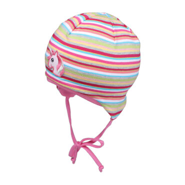 Stoffmütze Jersey Einhorn mit Band – hochwertige Kopfbedeckung von Fiebig bei Hut Factory Schweiz