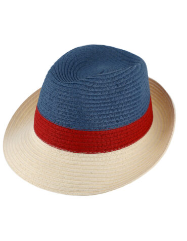 Papier Strohhut Trilby dreifarbig – hochwertige Kopfbedeckung von Fiebig bei Hut Factory Schweiz
