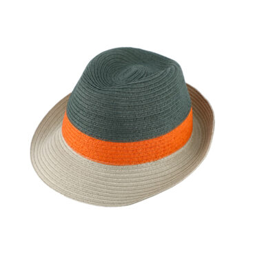 Papier Strohhut Trilby dreifarbig – hochwertige Kopfbedeckung von Fiebig bei Hut Factory Schweiz