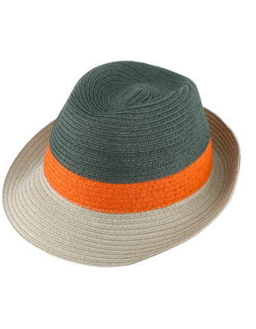 Papier Strohhut Trilby dreifarbig – hochwertige Kopfbedeckung von Fiebig bei Hut Factory Schweiz