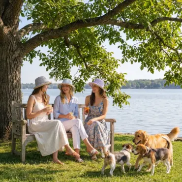 Baumwoll Aufschlaghut lila mit Raffia-Krempe